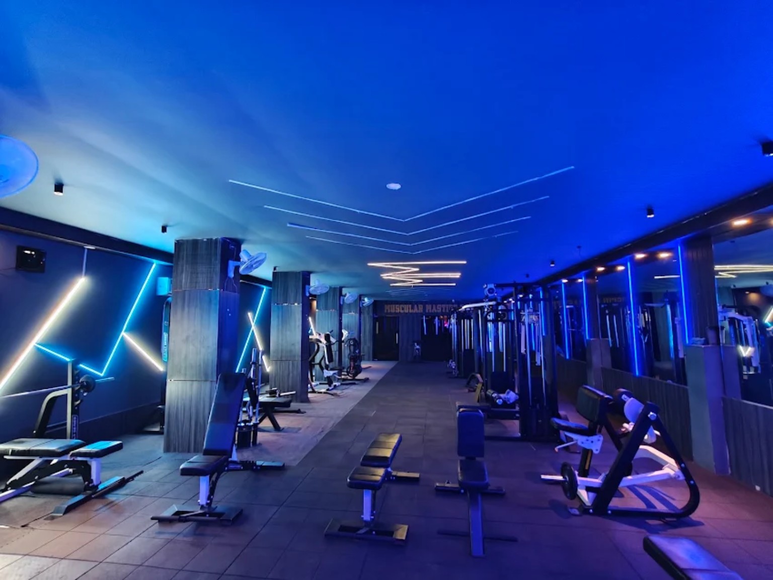 Main gym floor with strength equipment